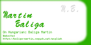 martin baliga business card